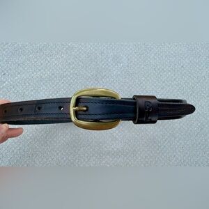 Ralph Lauren woman’s / girl’s 28 inch belt, Made in Italy Navy w/ brass buckle